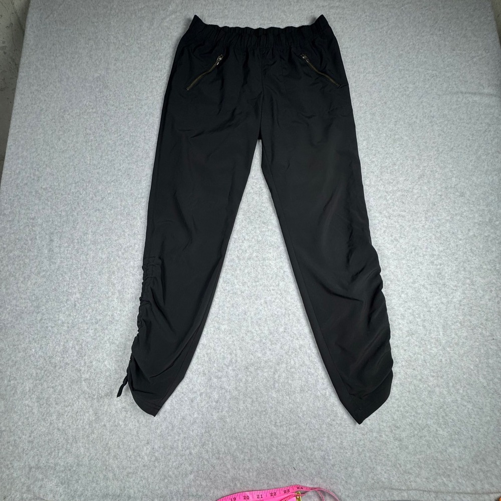 Athleta Dipper Pant Black Ruched Leg Hiking Travel Pants Style 983350 Size 2